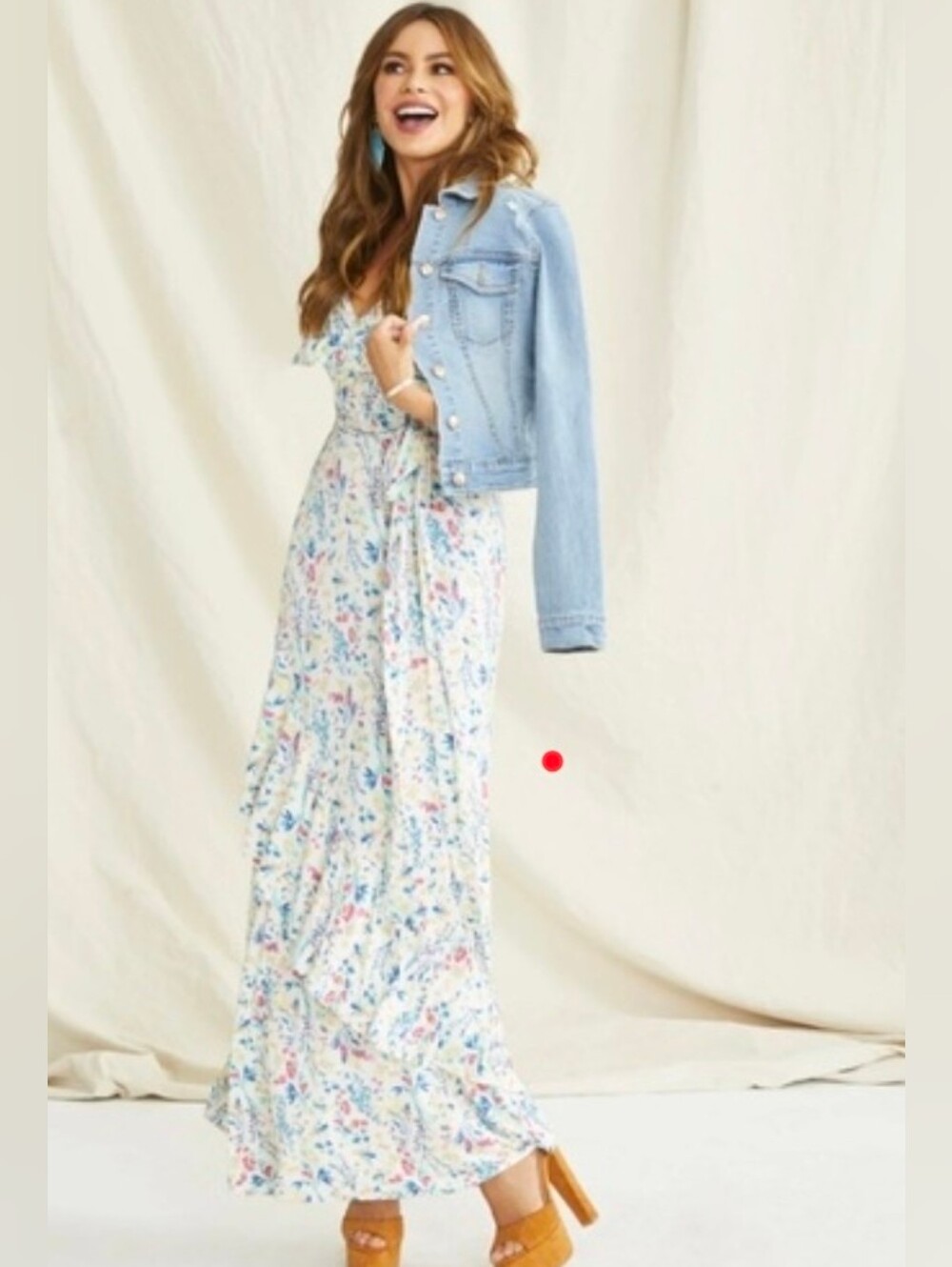 NWT Floral ruffled maxi dress
